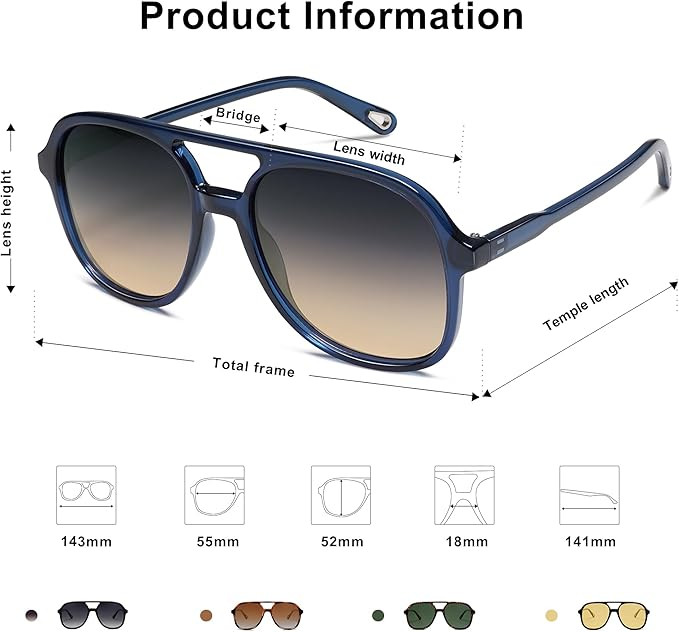 SOJOS Retro Polarized Aviator Sunglasses Womens Mens Classic 70s 80s Vintage Trendy Square Aviato... | Amazon (US)