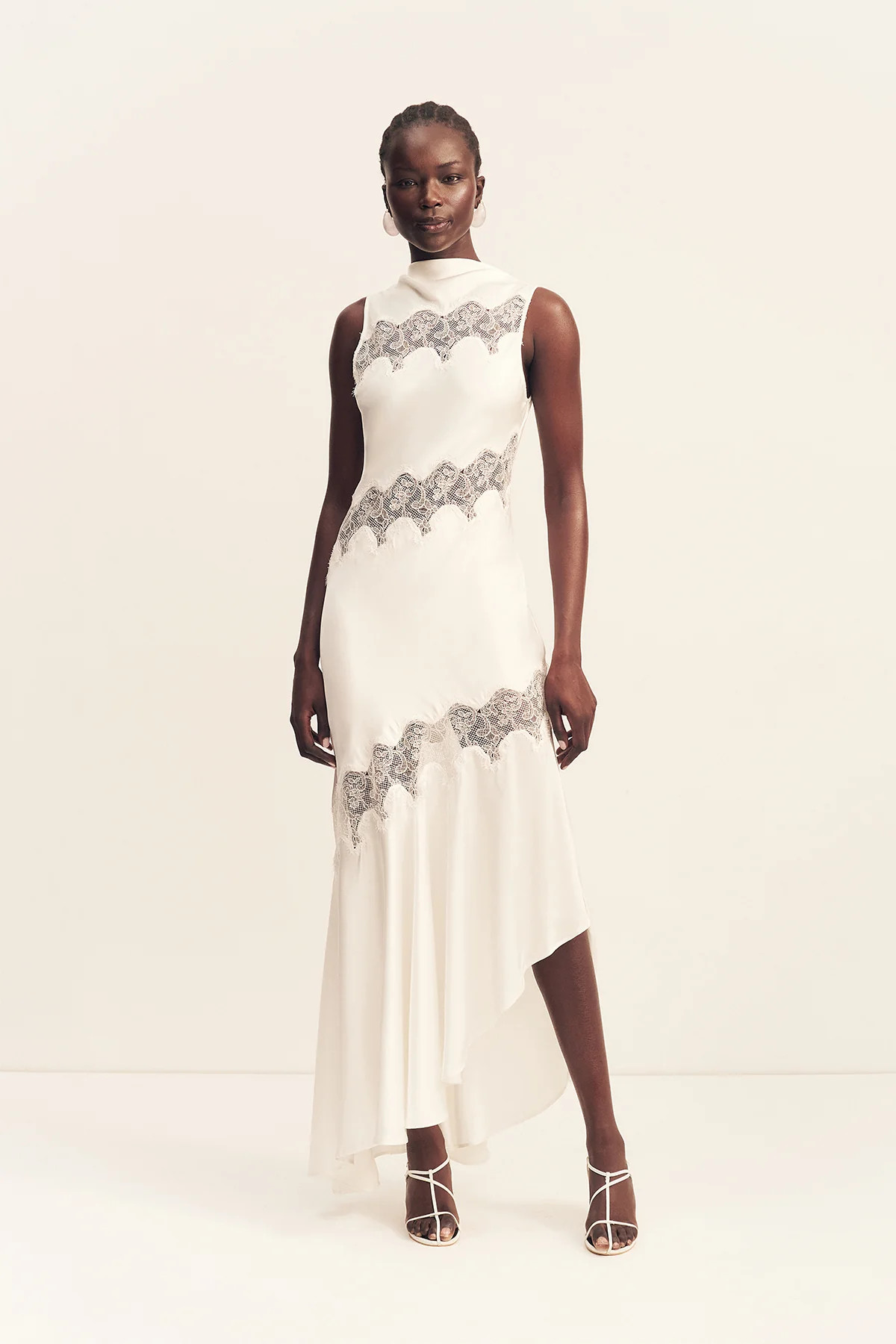 Simona Asymmetrical Panelled Maxi Dress | Ivory | Dresses | Shona Joy | Shona Joy