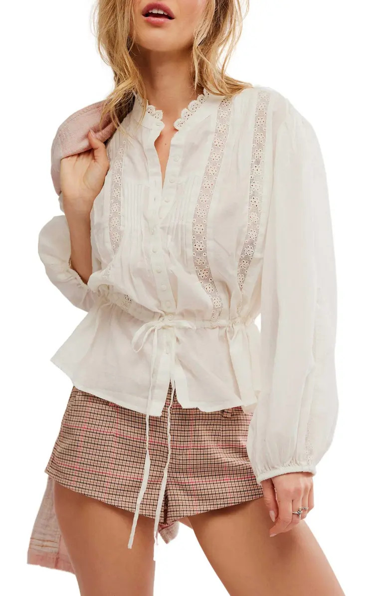 Best of Me Lace Tie Waist Shirt | Nordstrom