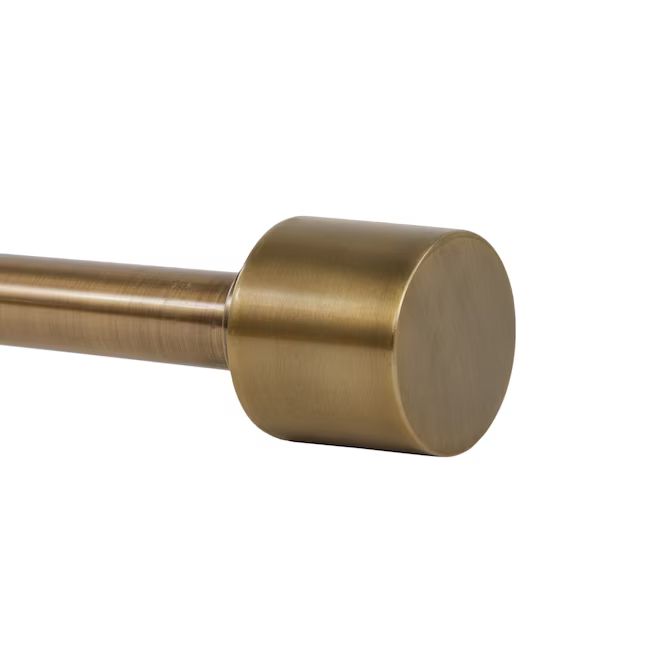 allen + roth  72-in to 144-in Brass Steel Single Curtain Rod with Finials | Lowe's