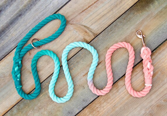 THREE COLOR Rope Dog Leash/Lead: All Natural Cotton Rope Dog Leash | Etsy (US)