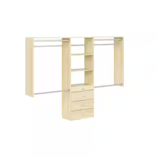 Ultimate 60 in. W - 96 in. W Harvest Grain Wood Closet System | The Home Depot