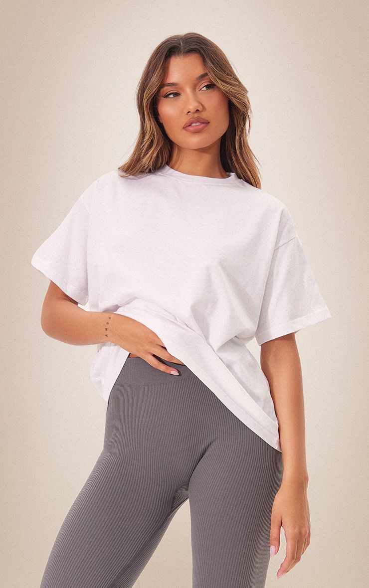 White Boxy Oversized T Shirt | PrettyLittleThing UK