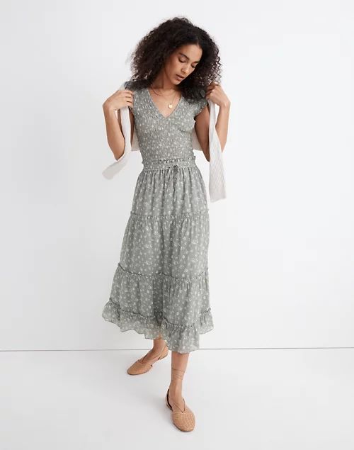 Pull-on Ruffle Tiered Maxi Skirt in Cottage Garden | Madewell