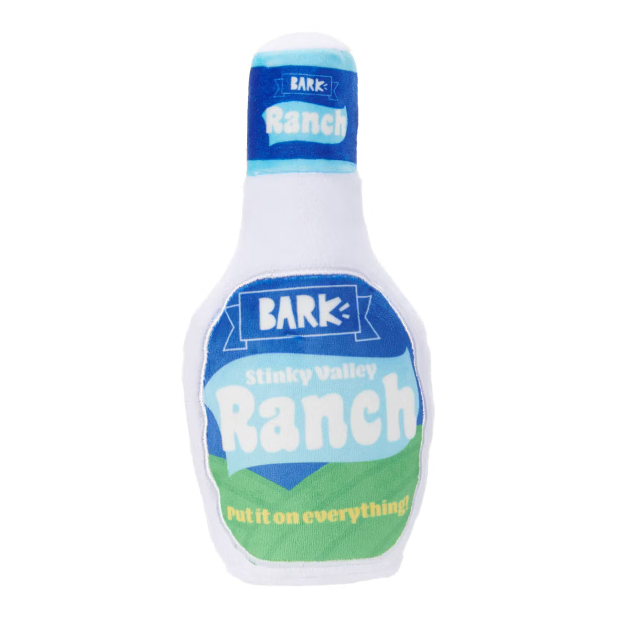 BARK Stinky Valley Ranch Junk Food Dog Toy - White/Blue/Green | Target