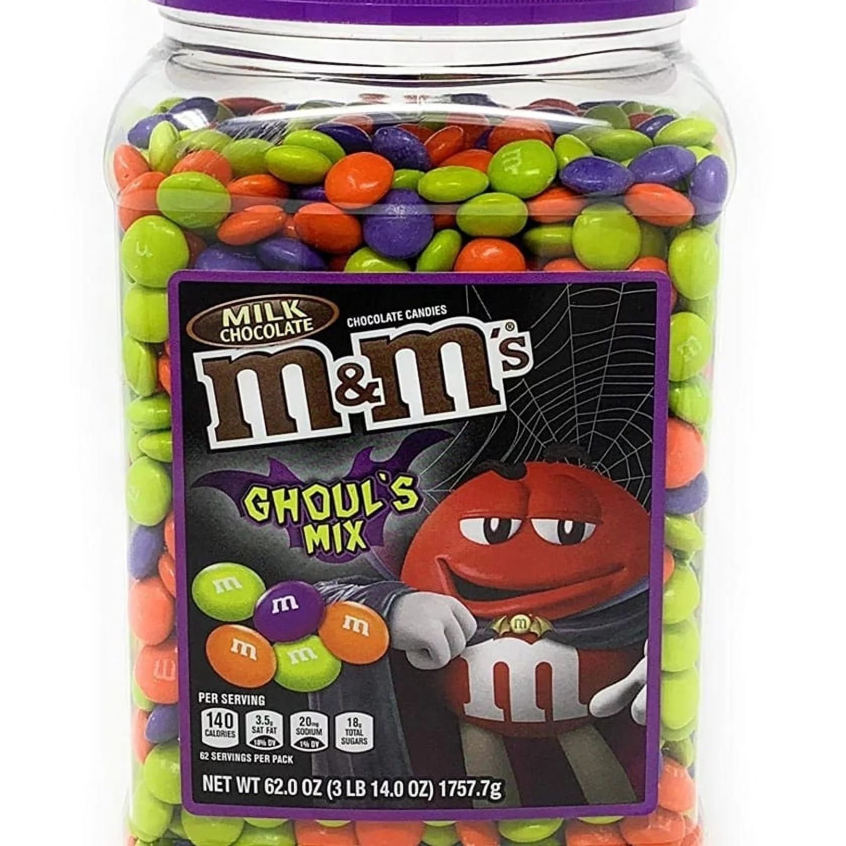 M&M's Ghoul's Mix Green, Purple, Orange, Halloween Milk Chocolate Candy, 62 Oz. | Walmart (US)