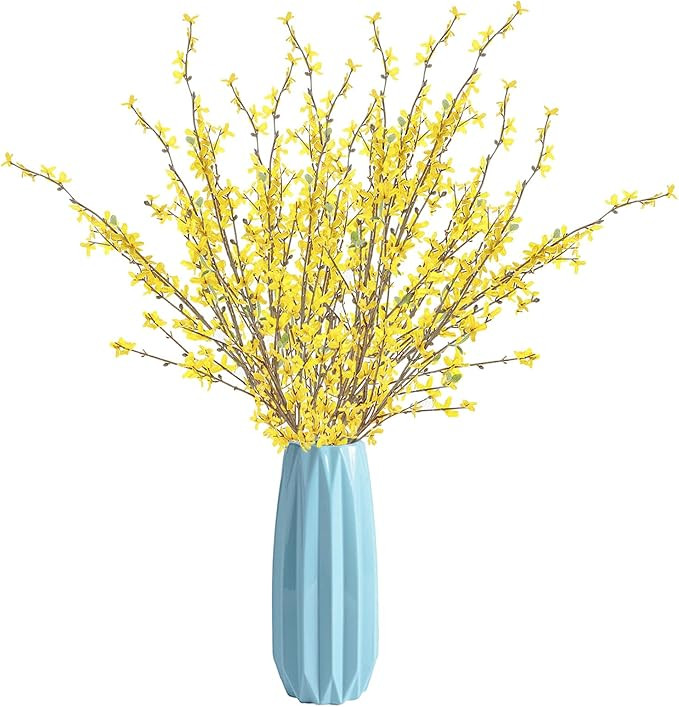 ZHDOKA 4 Pcs Artificial Forsythia Flowers,Faux Branches, Yellow Fake Silk Jasmine Stems Bouquets ... | Amazon (CA)