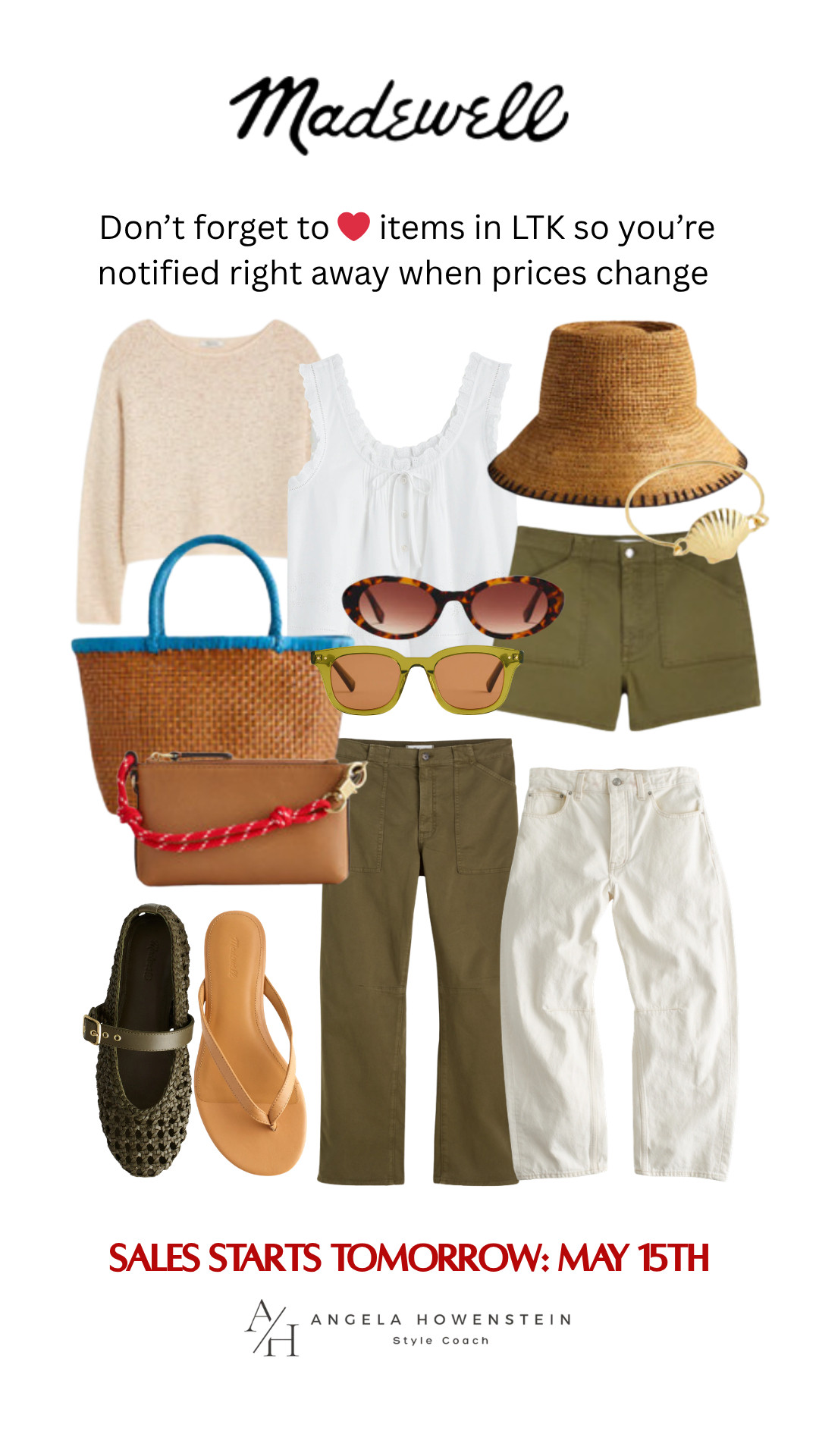 Saving all the easy neutral staples before the Madewell sale starts tomorrow 🤍

Utility pants, relaxed denim, woven accessories, everyday tanks, and pieces that work for vacations, weekends, and everyday outfits. 

❤️ your favorites in LTK for instant price alerts. 

 #LTKootd #LTKOver40 #LTKSaleAlert