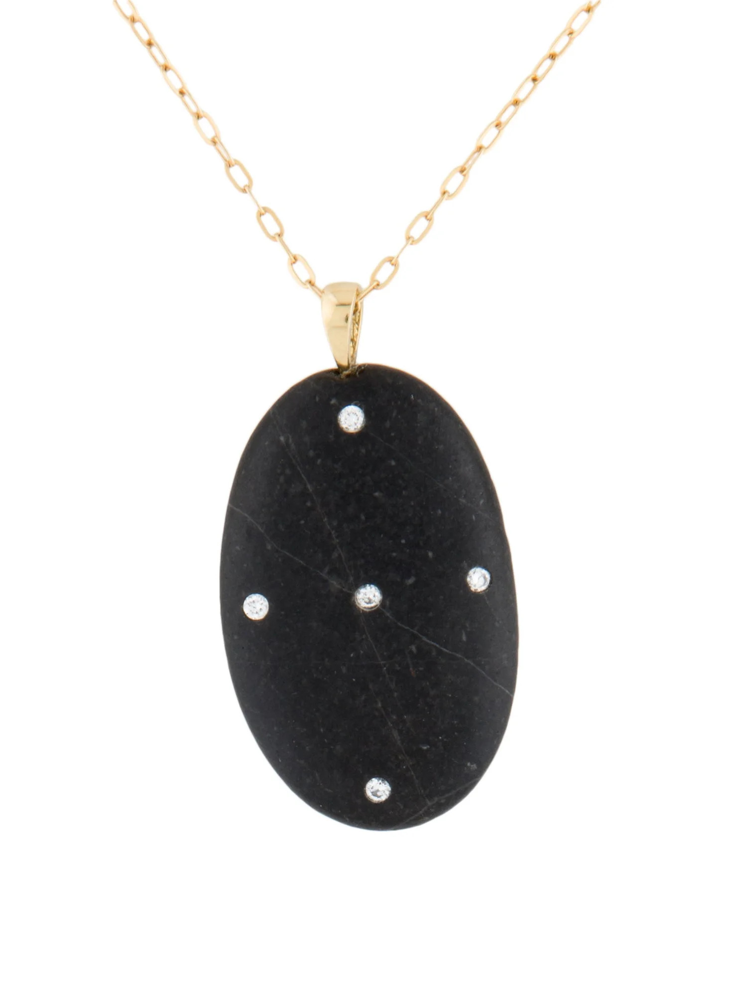 18K Diamond & Stone Pendant Necklace | The RealReal