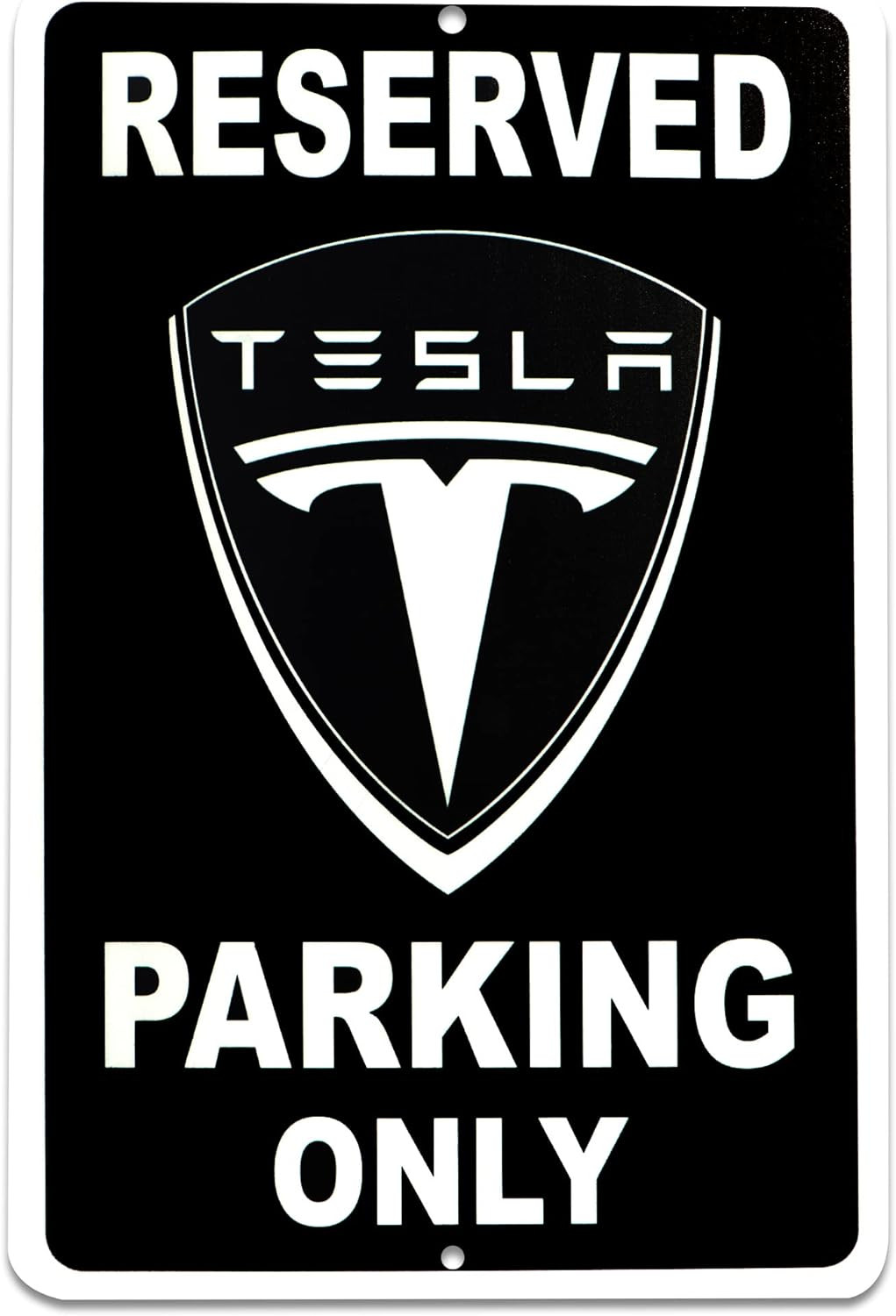 Tesla Parking Only Sign - 8x12 Aluminum Tesla Garage Gifts - Parking Place for Tesla Sign - Gifts... | Amazon (US)
