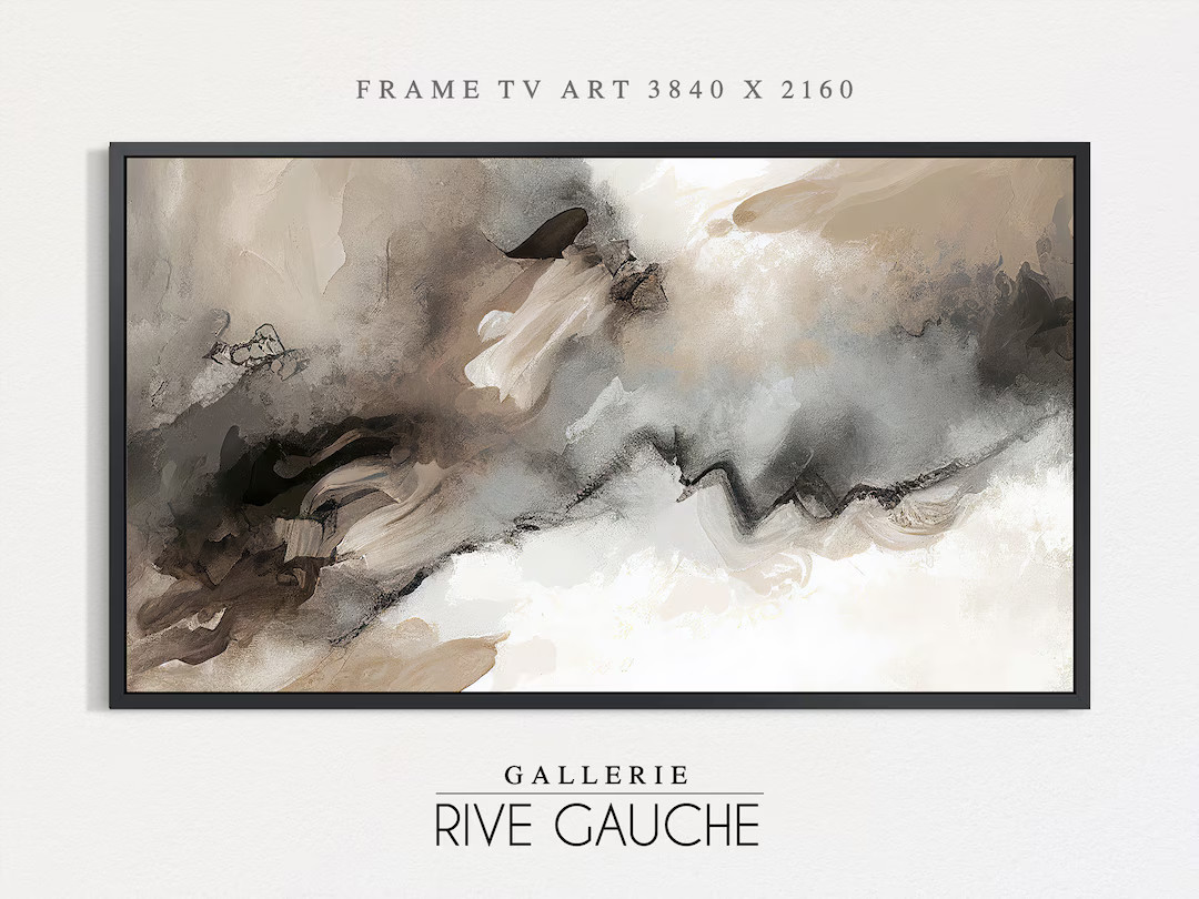 Samsung Frame TV Art Abstract Modern Neutral Colors - Etsy | Etsy (US)