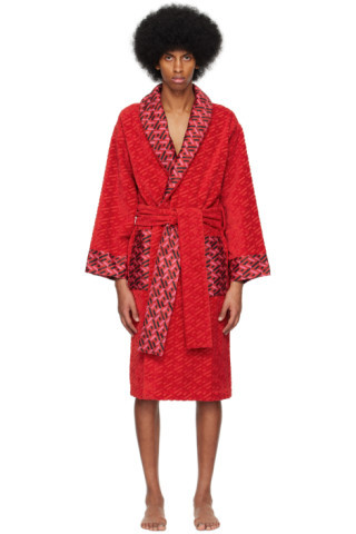 Red 'La Greca' Robe | SSENSE