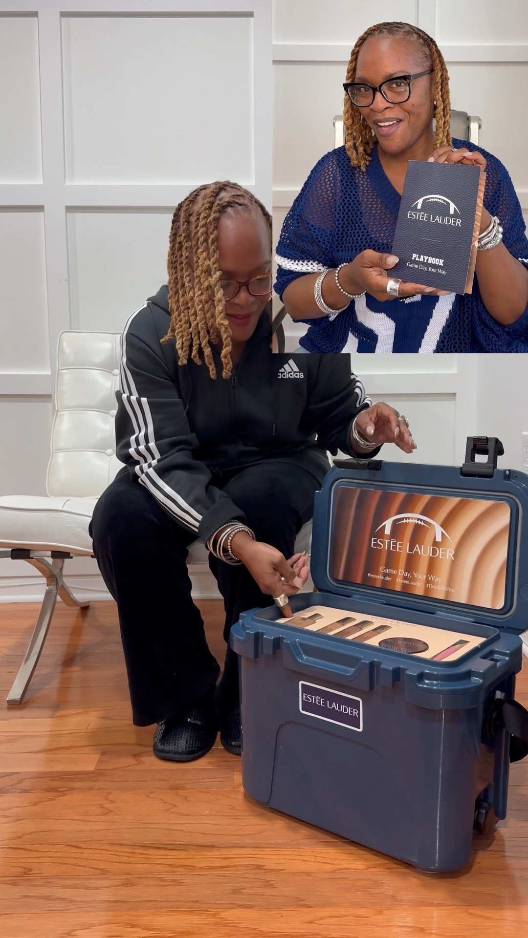 GRWM & Estée Lauder for a Game Day soft natural matte look. This beautiful set gifted by has everything I need to watch the game 🥰 
 
Look Breakdown:

Double-Wear Foundation: 6W1
Double-Wear Concealer: 6W
Double-Wear Matte Powder: Translucent Tan
Double-Wear Lip Liner: Spice
Glossy Pout Lip Oil: Raspberry Squeeze 

#LTKselfcare #LTKBeauty #LTKOver40