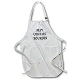 3dRose May Contain Bourbon - Full Length Apron, 22 by 30-Inch, White, with Pockets (apr_149797_1) | Amazon (US)