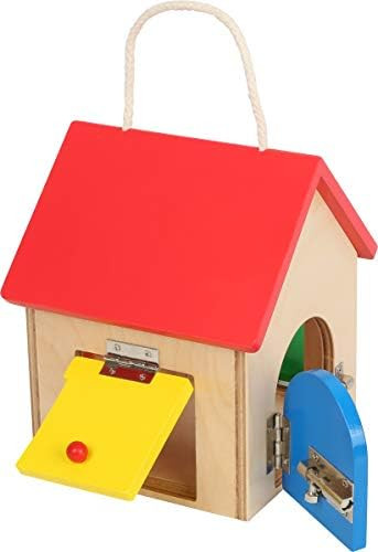 Small Foot Wooden Toys Compact House of Locks playset Designed for Children 3+, Multi | Amazon (US)