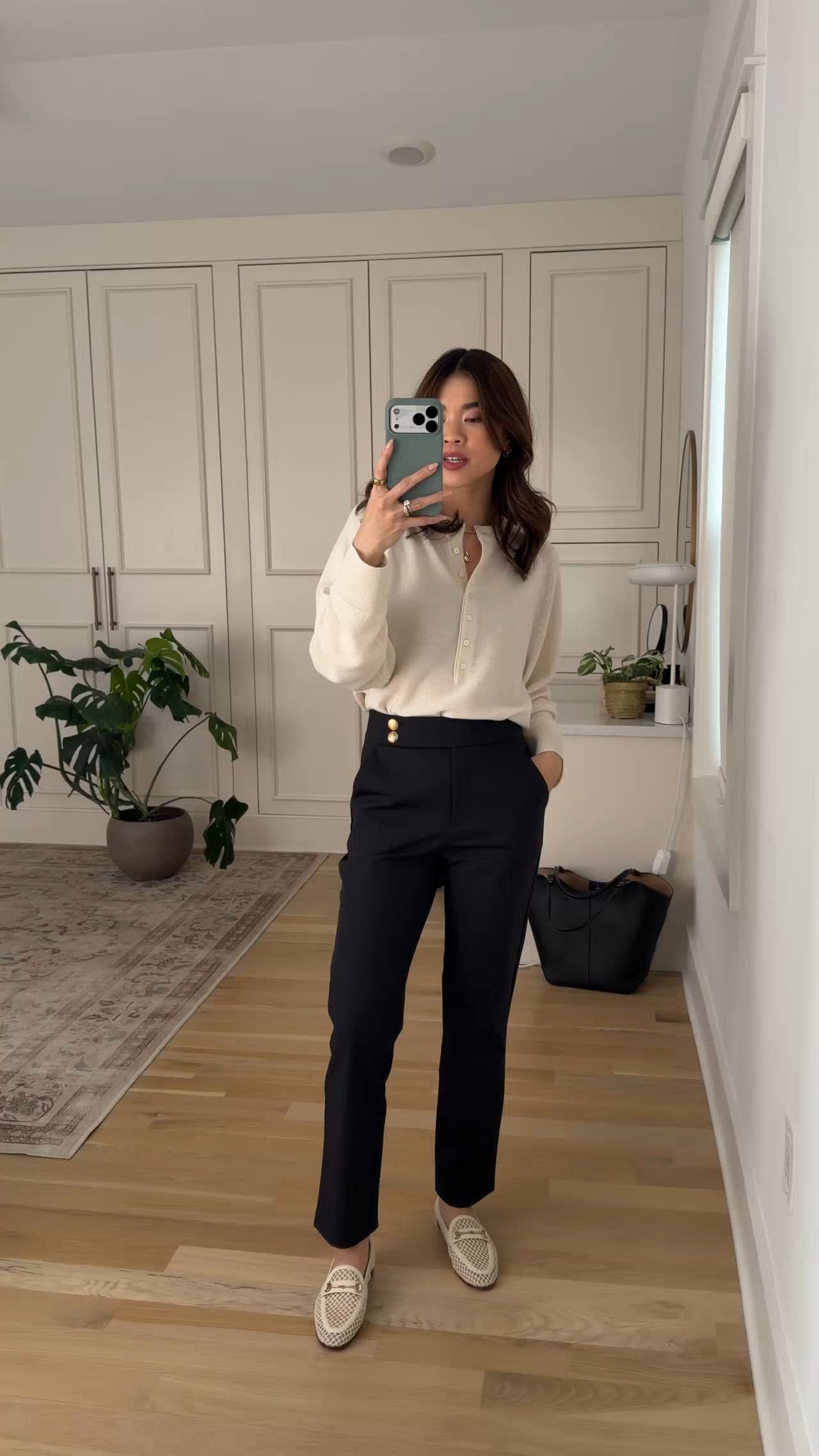 Sizing info: 
•pants size 0 
•sweater size XS
@Quince 

petite fashion, get dressed with me, outfit inspiration, ootd, nashville outfit, Nashville influencer, petite style, vacation style, casual outfits, mom style, petite pants, spring outfits, spring outfit info, spring pants, spring outfit idea, spring top, spring sweater, spring shoes, black pants, work pants, tailored pants, quince, quince sweater 


#LTKPetite #LTKmomlife #LTKootd