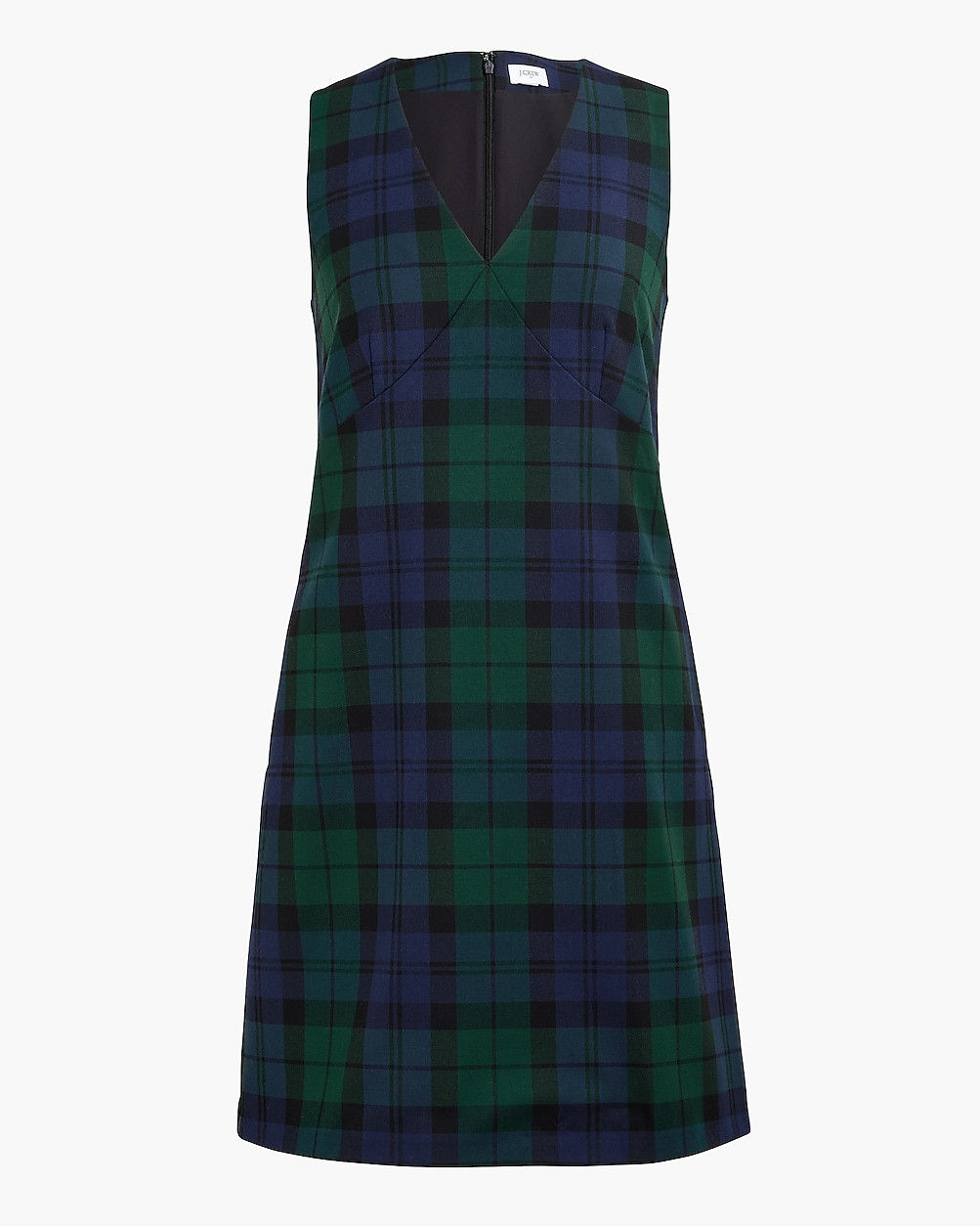 Black Watch sleeveless V-neck shift dress | J.Crew Factory
