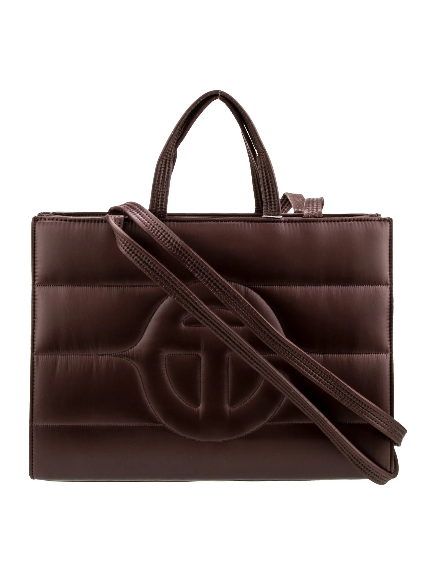 Nylon Chocolate Puff Shopper Medium w/ Tags | The RealReal