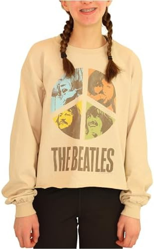 Junk Food Womens Peace Sweatshirt, Beige, Medium | Amazon (US)