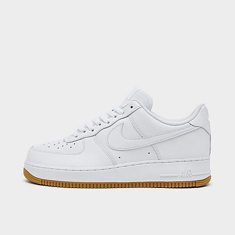 Nike Men's Air Force 1 '07 Gum Casual Shoes in White/White/Gum Light Brown Size: 7.0 | Finish Line (US)