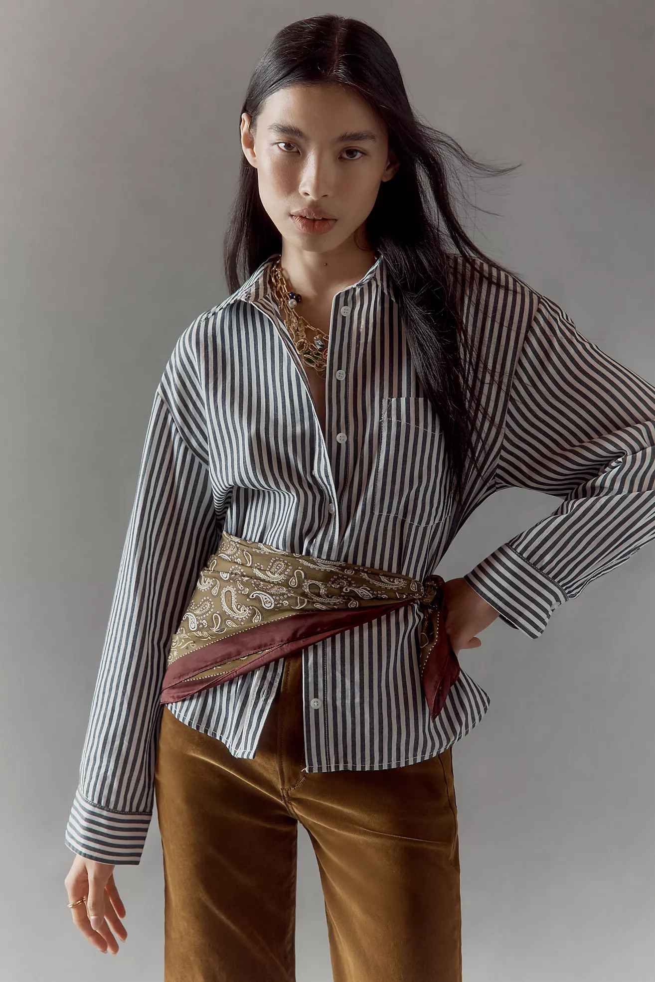 The Shrunken Bennet Buttondown Shirt by Maeve | Anthropologie (US)