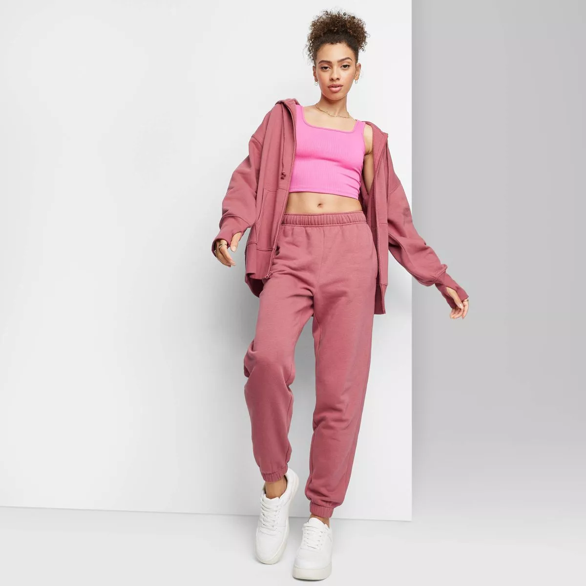 wild fable, Pants & Jumpsuits, Hot Pink Velour Joggers Sweatpants Size  Medium With Pockets