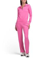 2pc Quarter Zip Scuba Sweatshirt And Pants Rhinestone Set | Athleisure | TJ Maxx | TJ Maxx
