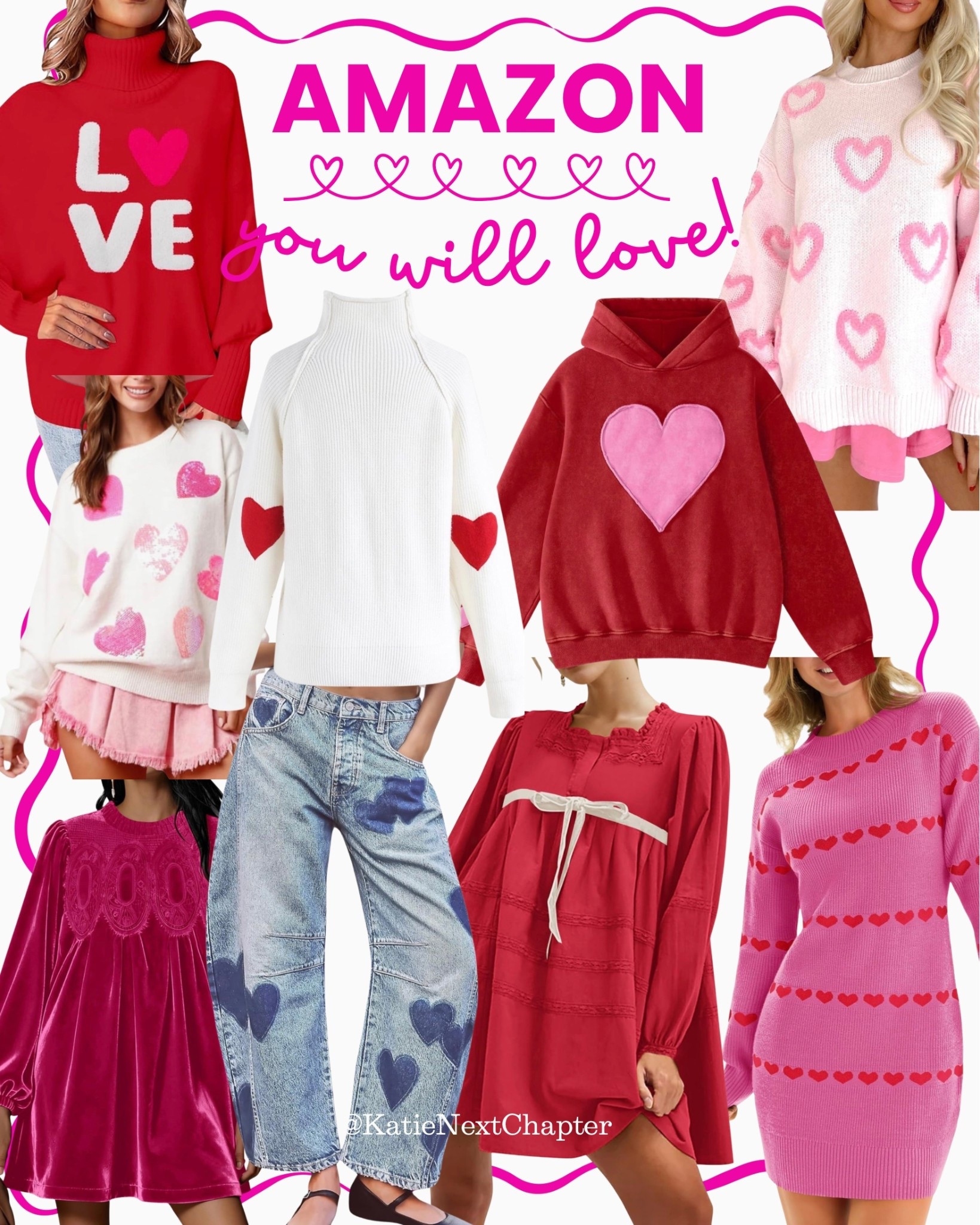 All the heart-eye emojis for these Amazon Valentine finds ❤️💗 Cozy sweaters, cute dresses, and easy outfits you’ll actually wear. Everything is linked in my LTK!

#LTKootd #LTKOver40 #LTKHoliday