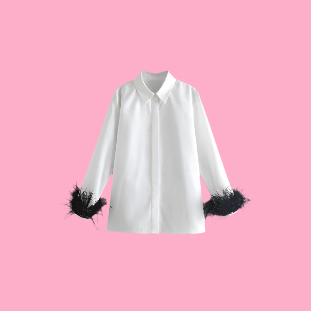 Gogo Feather Top | Teggy French