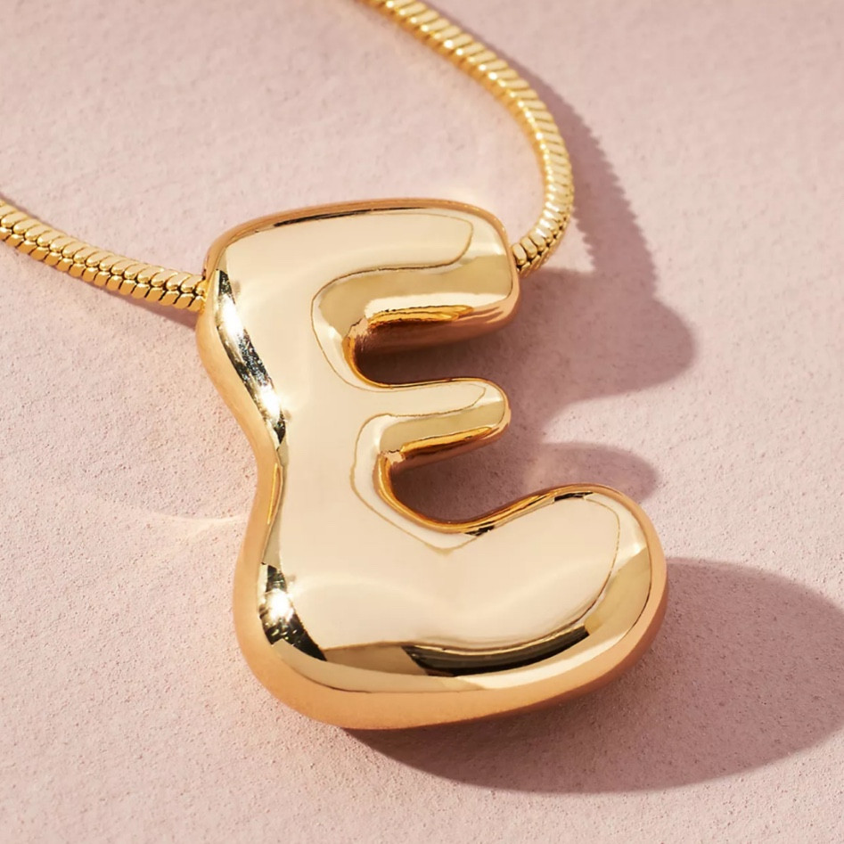 My daily bubble letter necklace