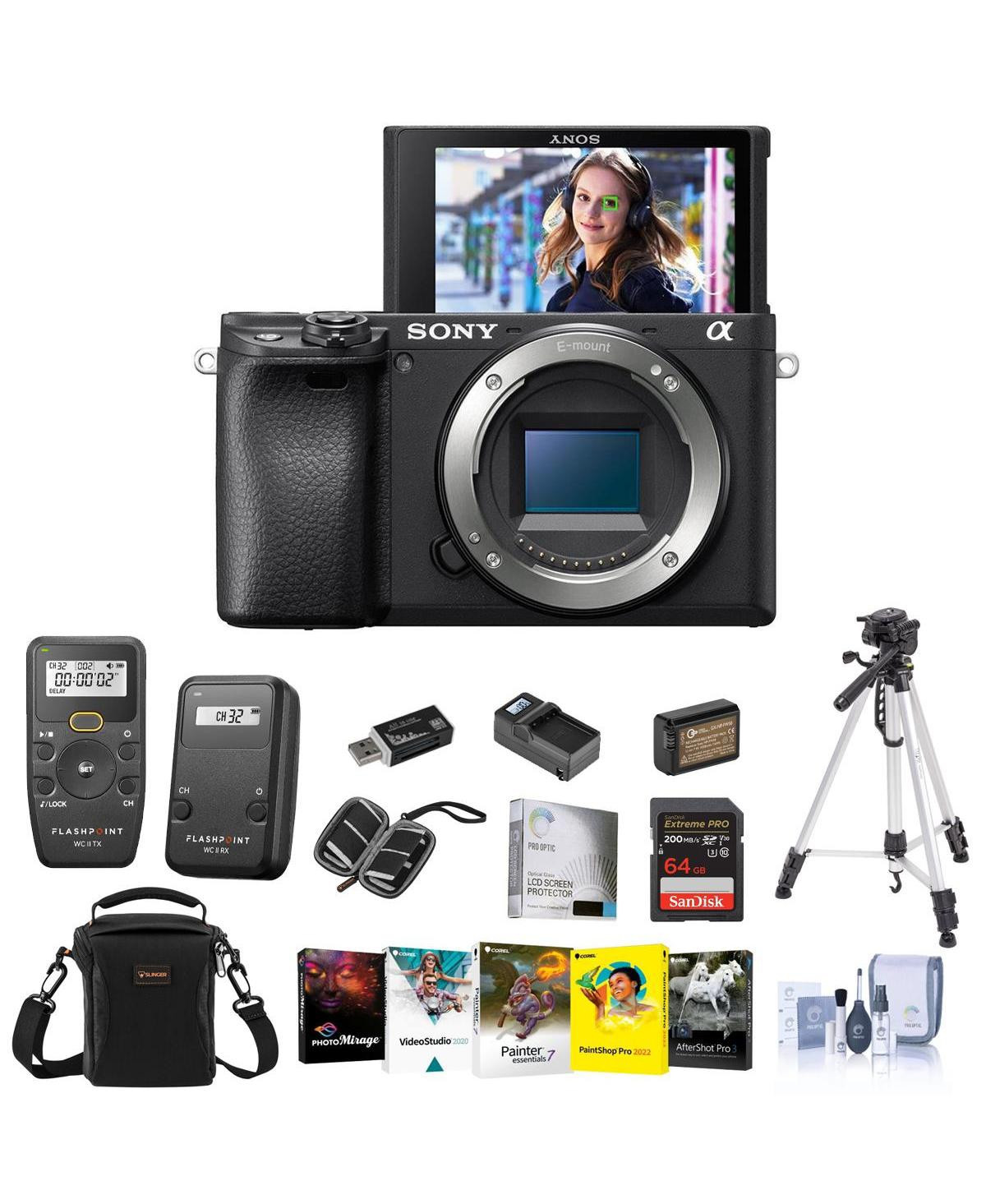 Sony Sony Alpha a6400 Mirrorless Digital Camera - Bundle with Bag, Shutter Release Transmitter, Shutter Release Receiver, Extra Battery, Charger, Scre | Macy's