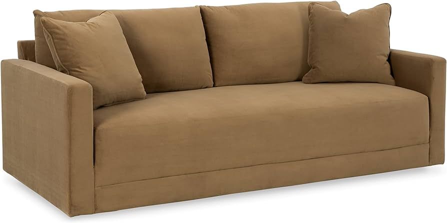 Signature Design by Ashley Lainee Modern Sofa with Throw Pillows, Light Brown | Amazon (US)