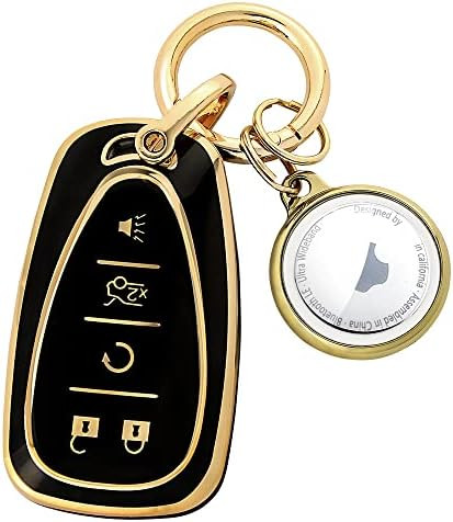 Kesenloe for Chevy Key Fob Cover with Airtag Keychain, TPU Full Protection Car Key Case Shell for... | Amazon (US)