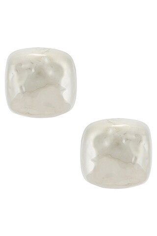 DEHANCHE Tetra Large Earrings in Sterling Silver - Metallic Silver. Size all. | FWRD 