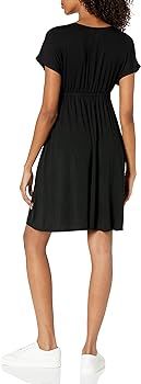 Amazon Essentials Women's Surplice Dress (Available in Plus Size) | Amazon (US)