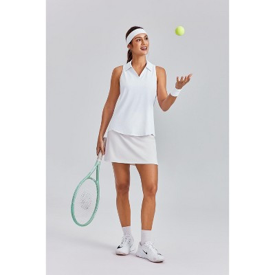 Pinspark Womens Golf Shirt UPF 50+ Sleeveless Collared Shirts Quick Dry Tennis Polo V-Neck Racerback Athletic Workout Tank White XXL | Target