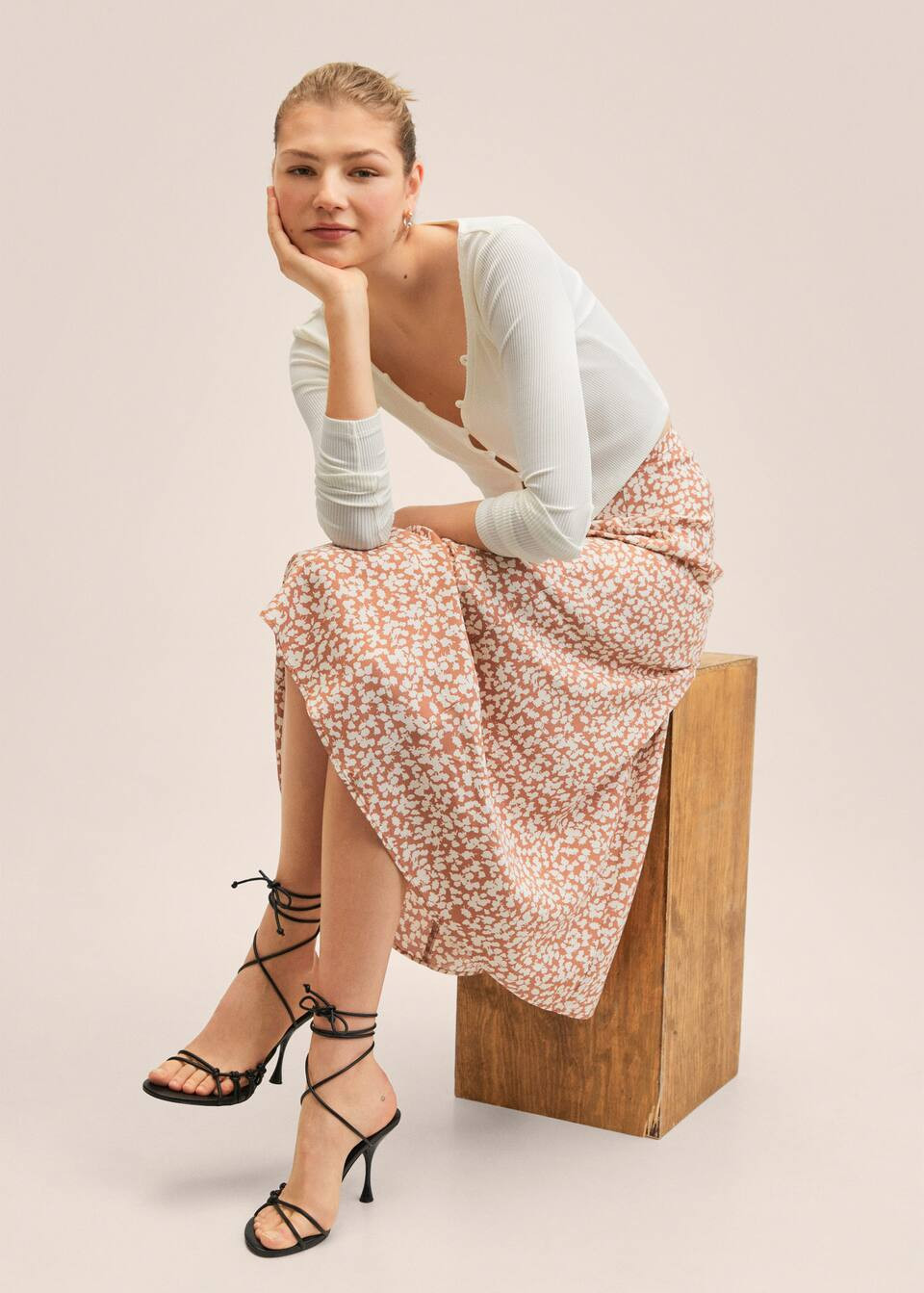 Flowy printed skirt | MANGO (US)