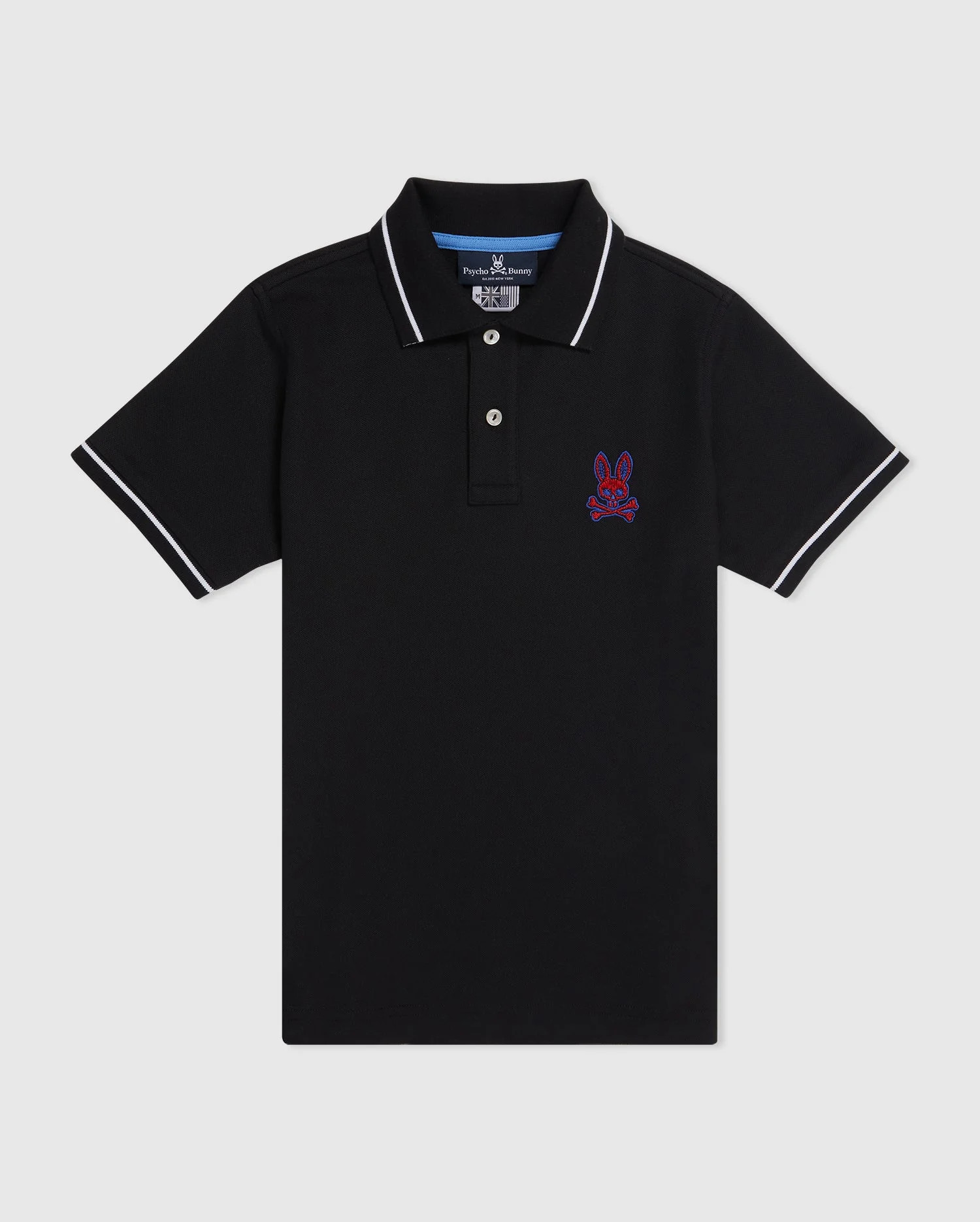 KIDS WARDELL BLACK POLO - B0K602T1PC | PSYCHO BUNNY | Psycho Bunny