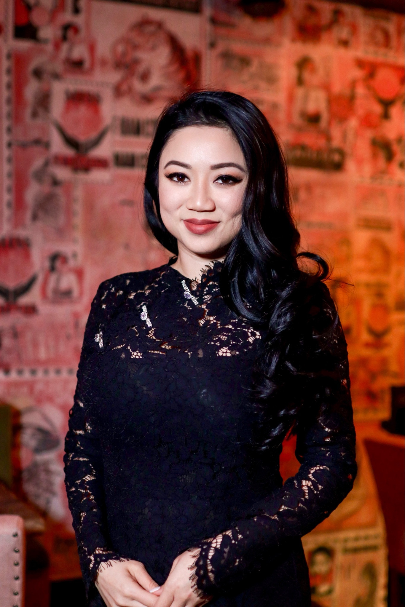 Sau Lee Mara Dress // The modern take on traditional qipao/cheongsam. It features a black lace fabric overlay with feather trim, lace mandarin collar, and rhinestone embellished frog knot accents. Comes with a black inner slip. I’m wearing sz 4, fits TTS.

#LTKstyletip #LTKAsia #LTKSeasonal