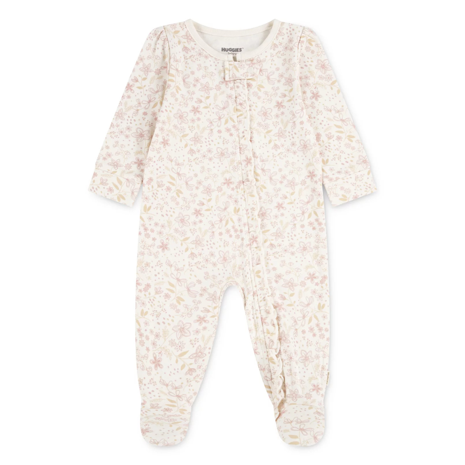 Newborn Baby Girls Huggies Babywear 100% Organic Ruffle Footed Sleep & Play | Kohl's
