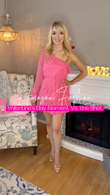 Valentine’s Day vibes - pink ruffle one shoulder dress - Valentine’s Day decor - Valentine’s Day outfit ideas - Galentine’s Day - Amazon Fashion - Amazon home - Amazon finds 

#LTKunder50 #LTKhome #LTKSeasonal