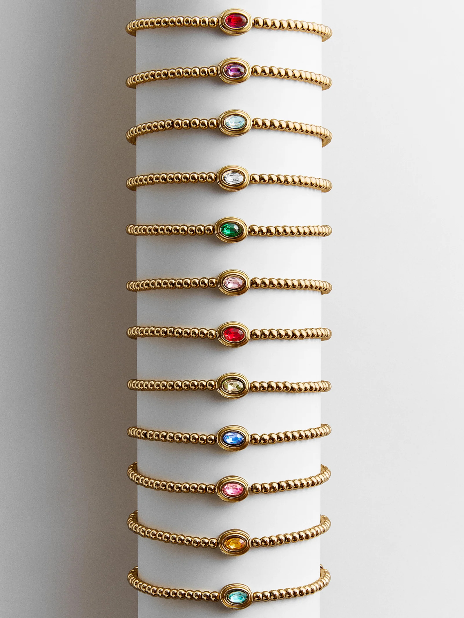 Bezel Birthstone Pisa Bracelet - Crystal | BaubleBar