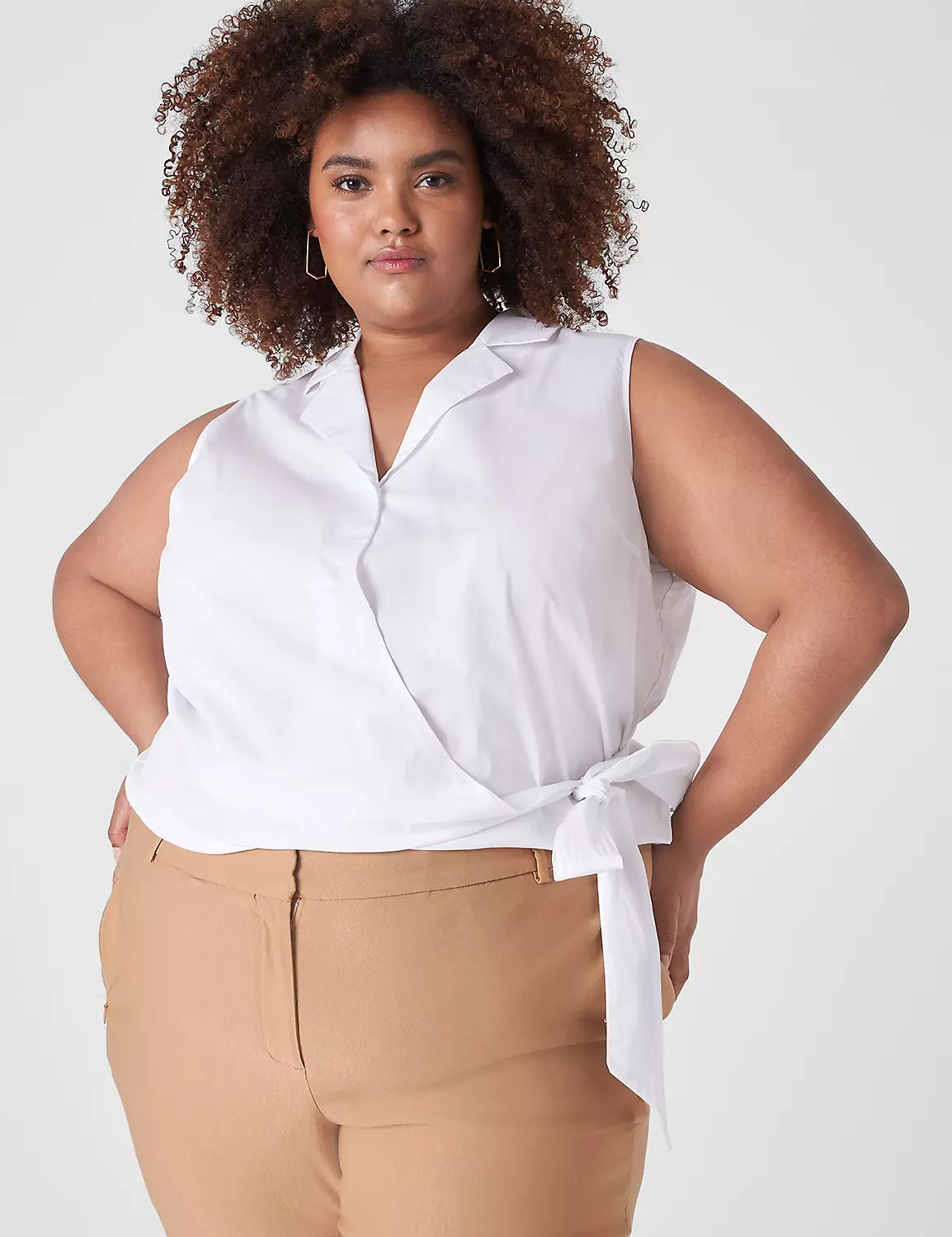 Crop Sleeveless Full-Wrap Top | LaneBryant | Lane Bryant (US)