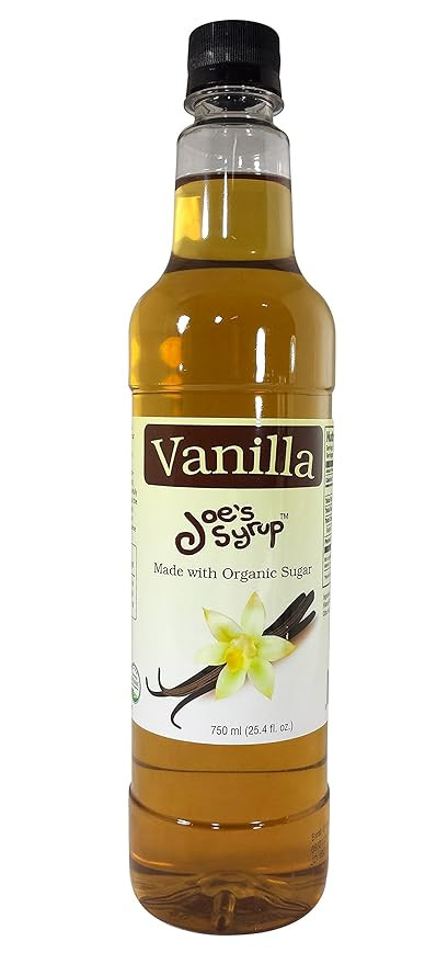 Joe’s Syrup, Organic Sugar, All Natural Vanilla Flavor, 750 ml | Amazon (US)