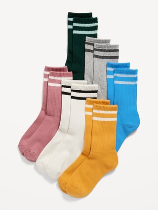 Striped Crew Socks 6-Pack for Girls | Old Navy (US)