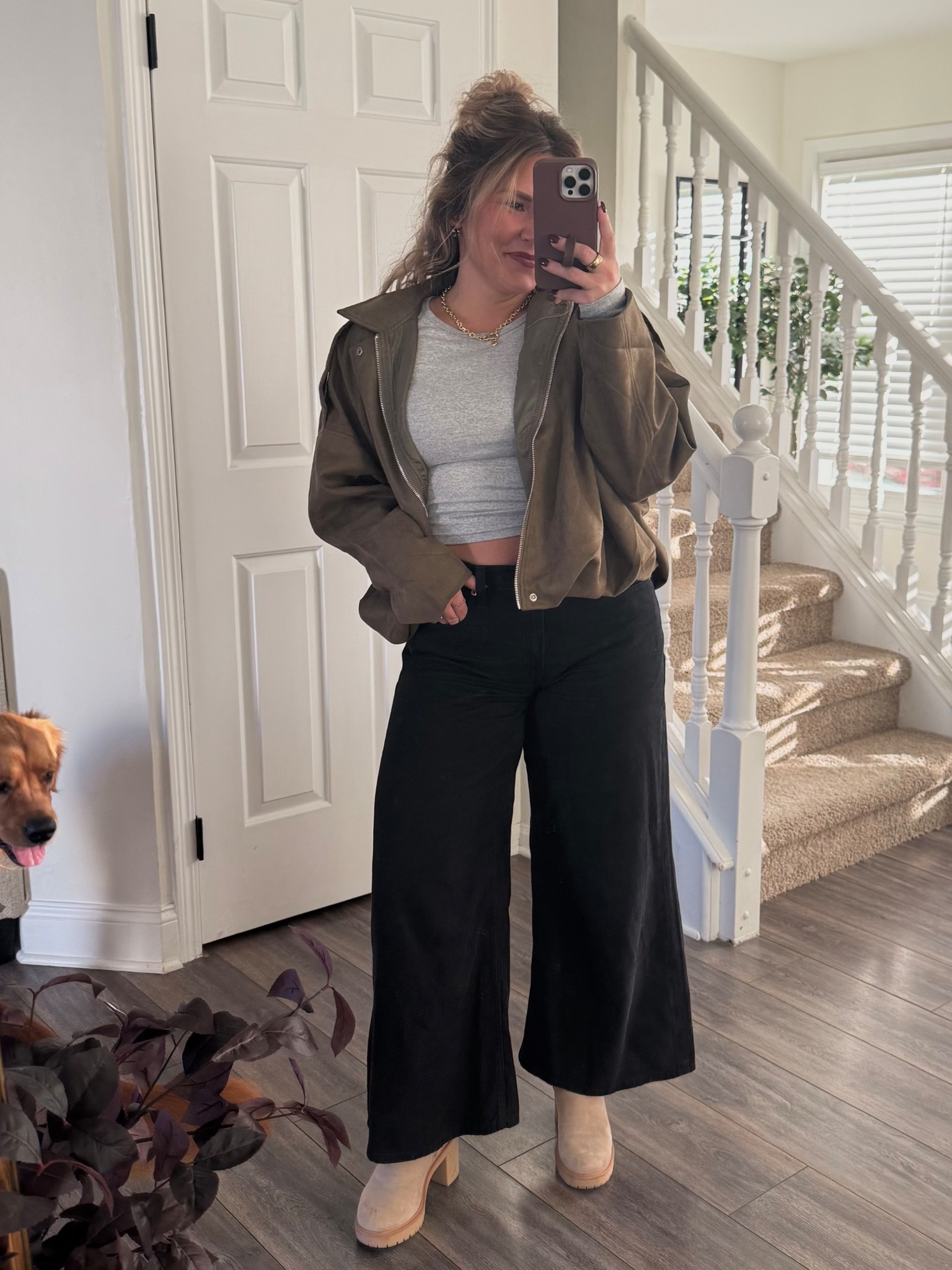 this green bomber jacket is so perfect for fall 🫶🏼🍁🤎

fall fashion, gap jeans, bomber jackets, fall outfits 

#LTKShoeCrush