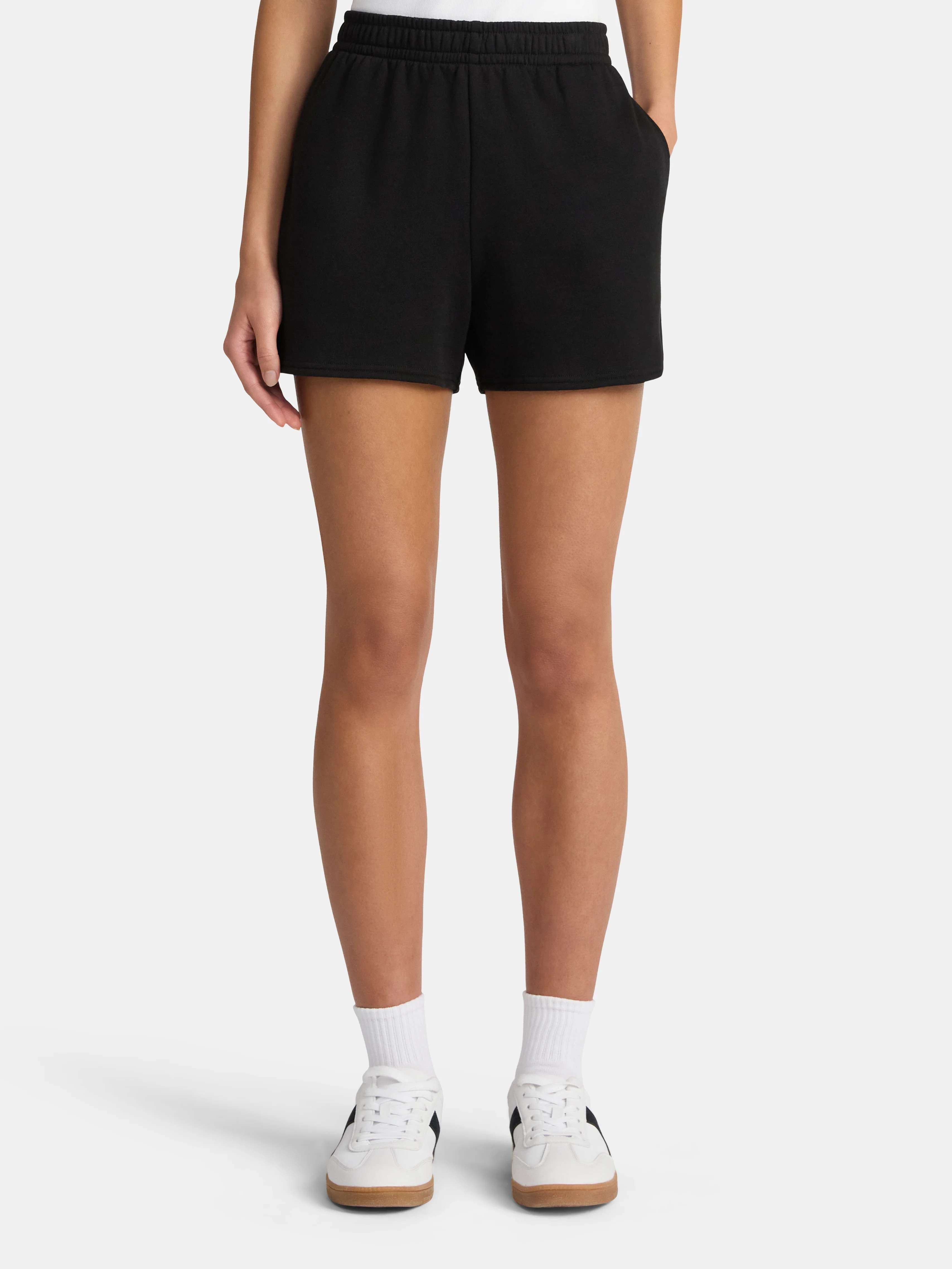 No Boundaries Game Day Pull-On Fleece Shorts, 3'' Inseam, Women’s | Walmart (US)