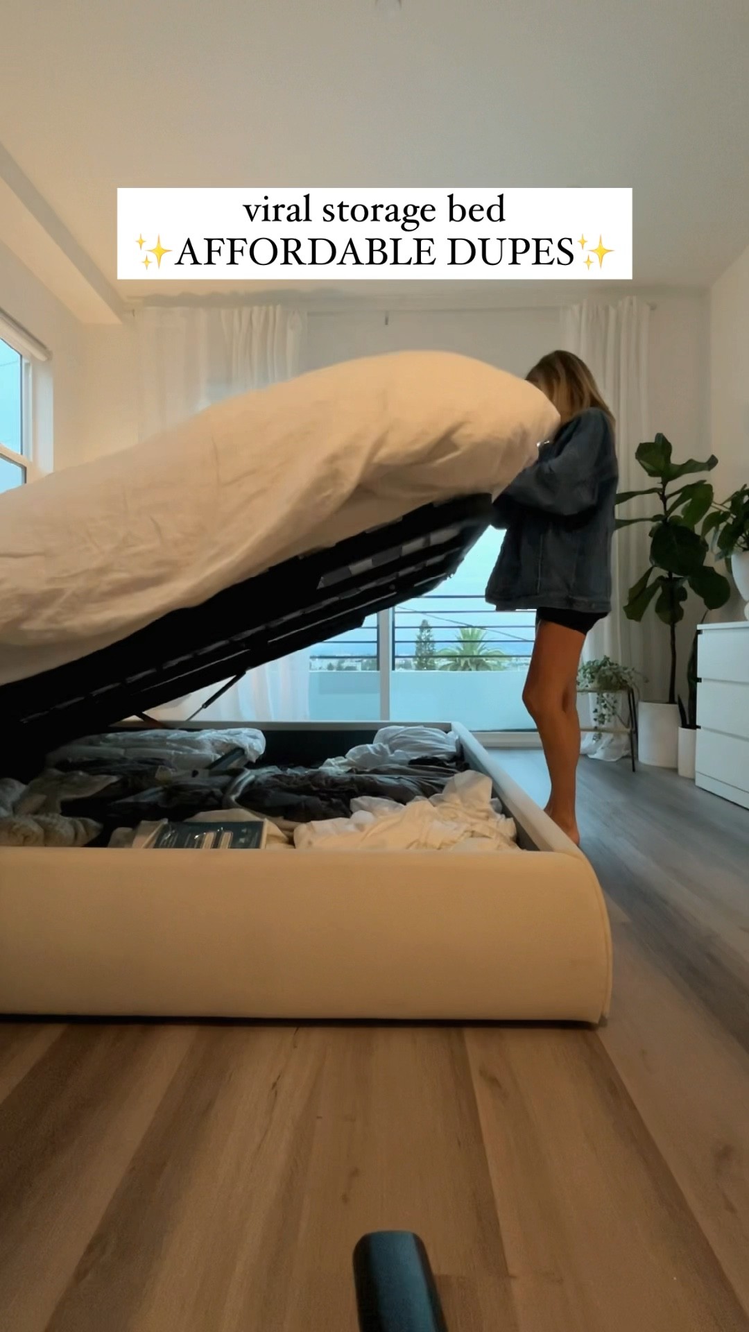 affordable dupes for the viral TikTok eternity modern storage bed frame! 🤍 

#LTKhome