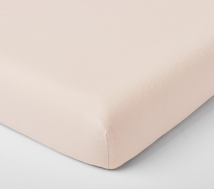 European Linen Crib Fitted Sheet | Pottery Barn Kids