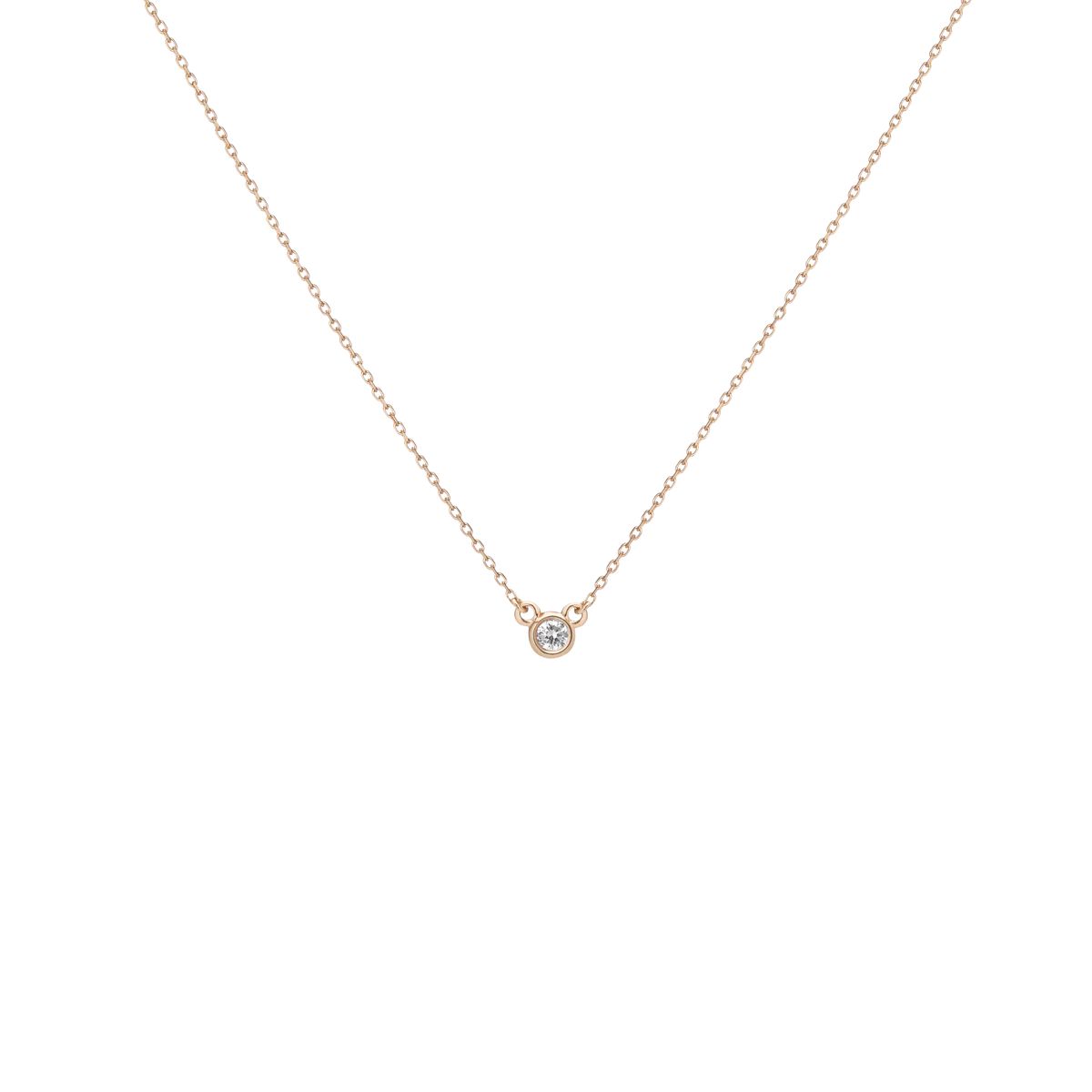 Diamond Bezel Necklace - Yellow - 14k | AUrate New York